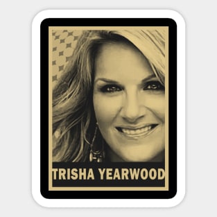 brown cream trisha yearwood Sticker